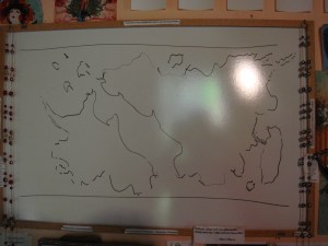 Great tip: look at maps then do a very loose, freeform outline.